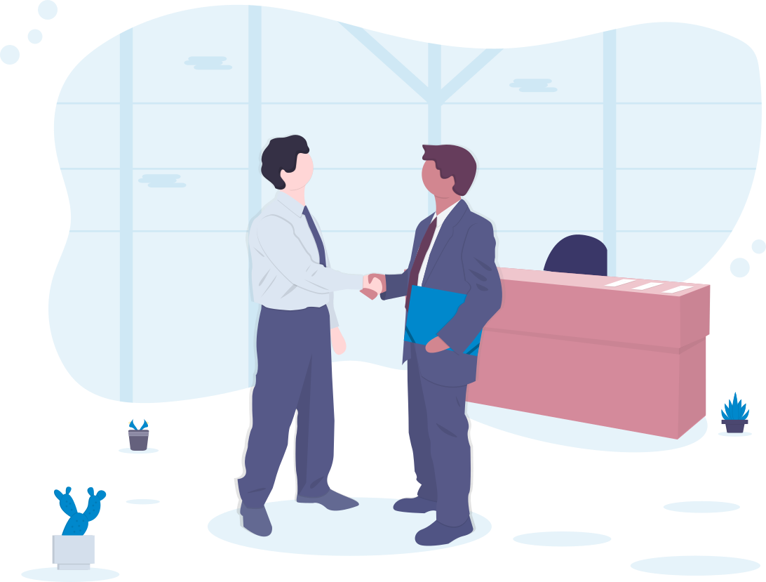 Business partnership illustration